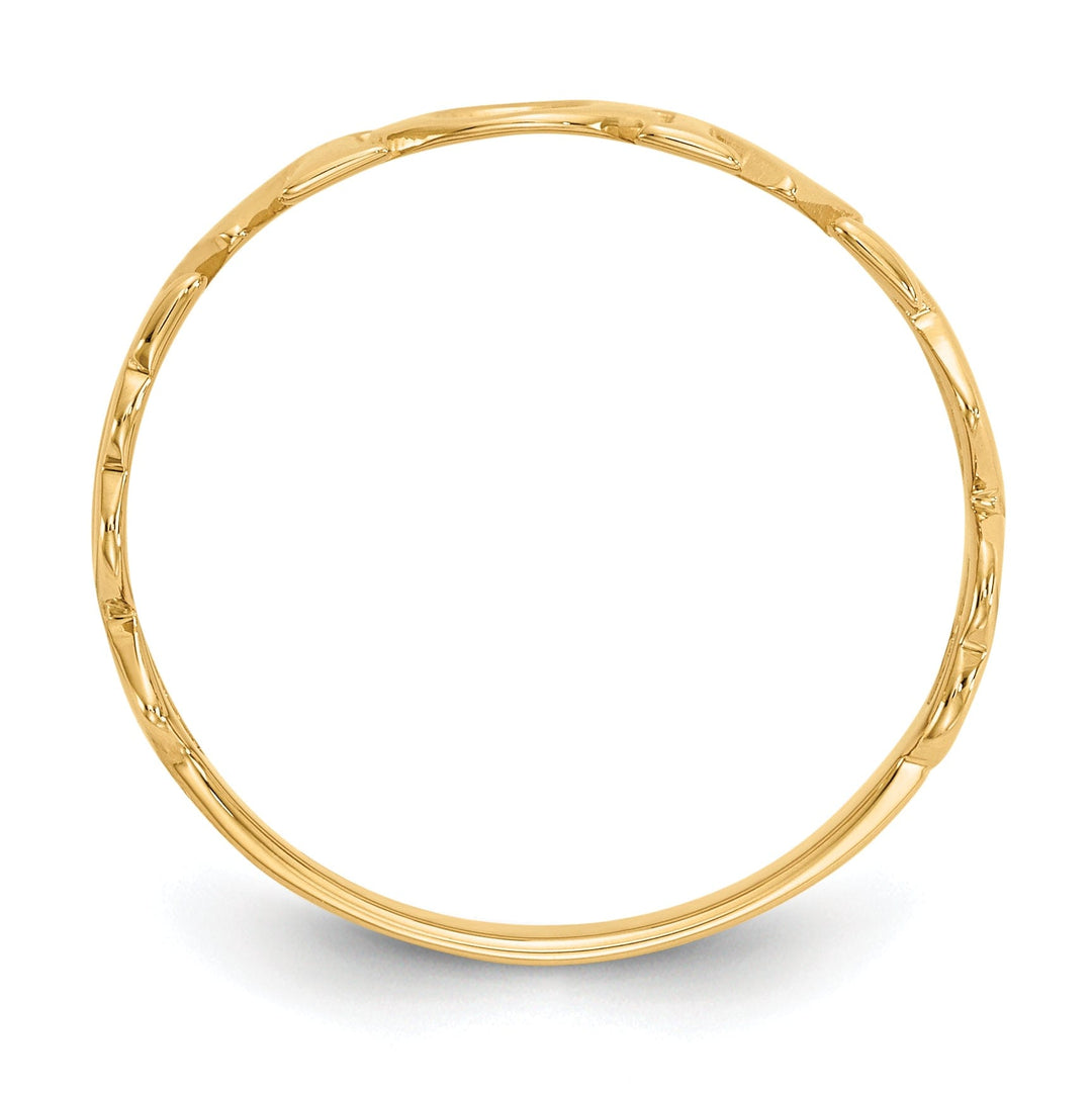 14k Yellow Gold Polished 'Mom' Ring