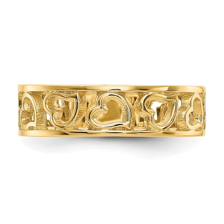 14k Yellow Gold Heart Ring