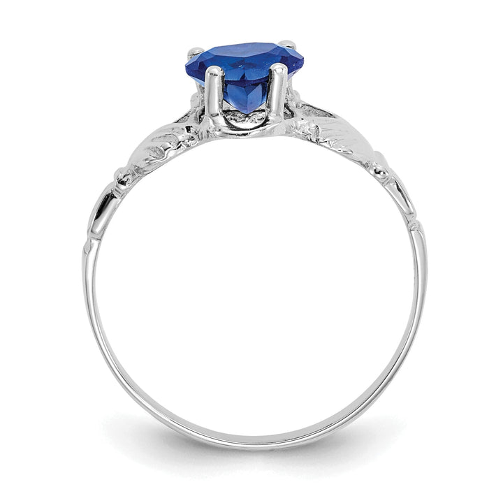 14k White Gold Birthstone Claddagh Ring