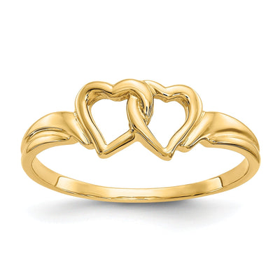 14k Yellow Gold Heart Ring at $ 122.19 only from Jewelryshopping.com