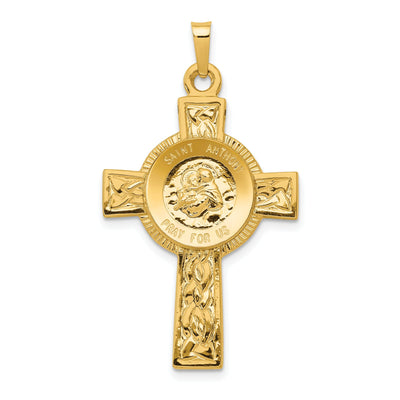 14k Yellow Gold Cross St Anthony Medal Pendant at $ 366.93 only from Jewelryshopping.com