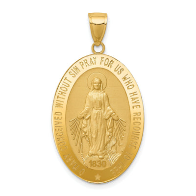 14k Yellow Gold Miraculous Medal Pendant at $ 518.38 only from Jewelryshopping.com