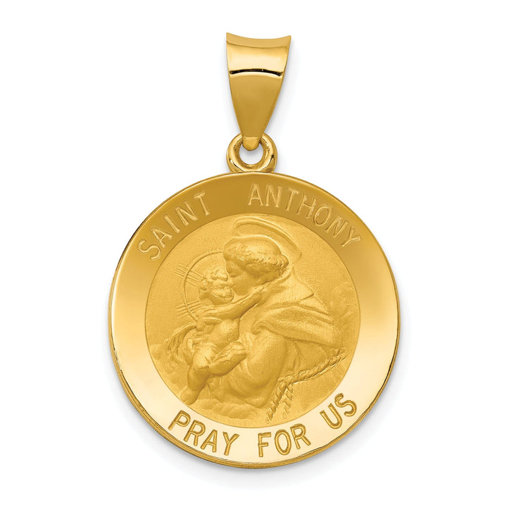 14k Yellow Gold Saint Anthony Medal Pendant