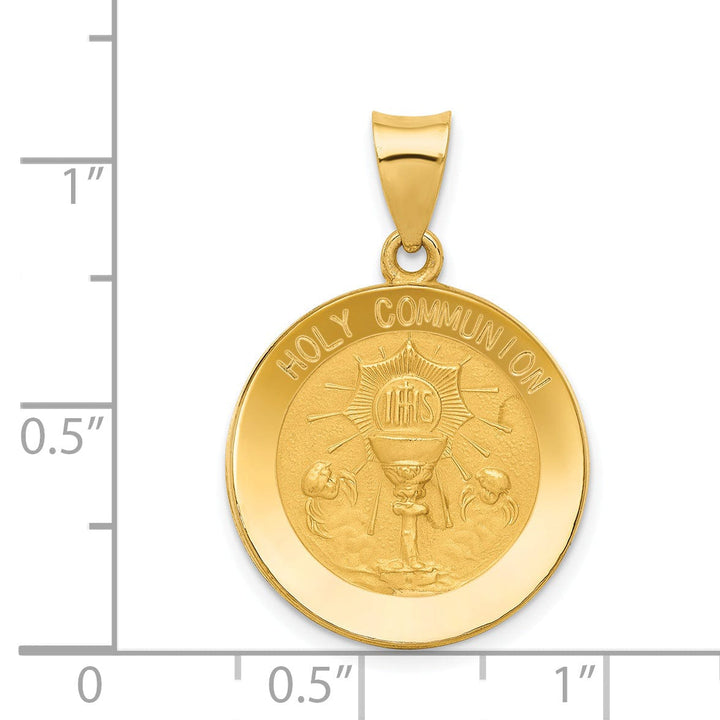 14k Yellow Gold Holy Communion Medal Pendant