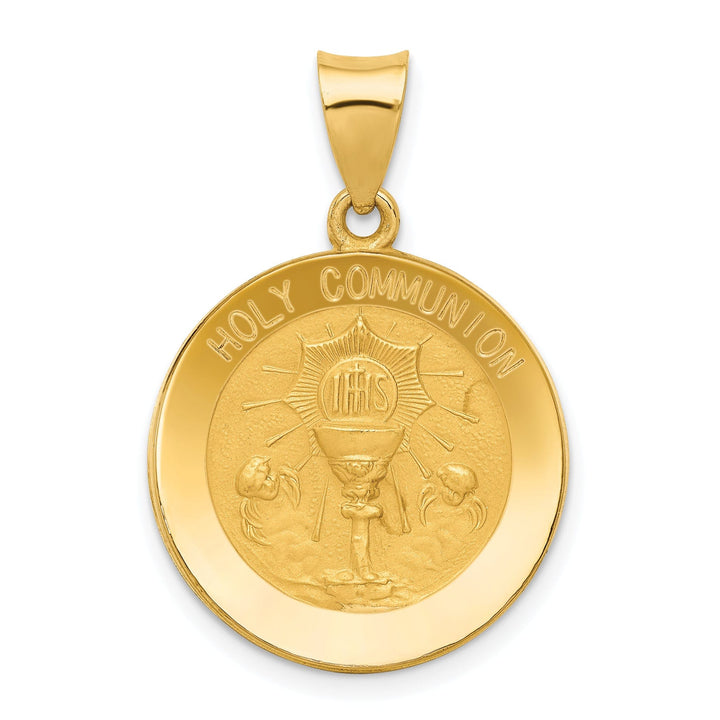 14k Yellow Gold Holy Communion Medal Pendant