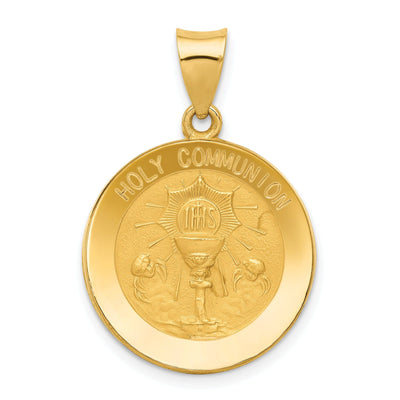 14k Yellow Gold Holy Communion Medal Pendant. Engraving fee $22.00. at $ 183.71 only from Jewelryshopping.com