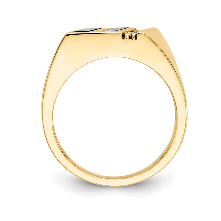 14k Yellow Gold Casted Men's 1/20ct. Diamond Ring