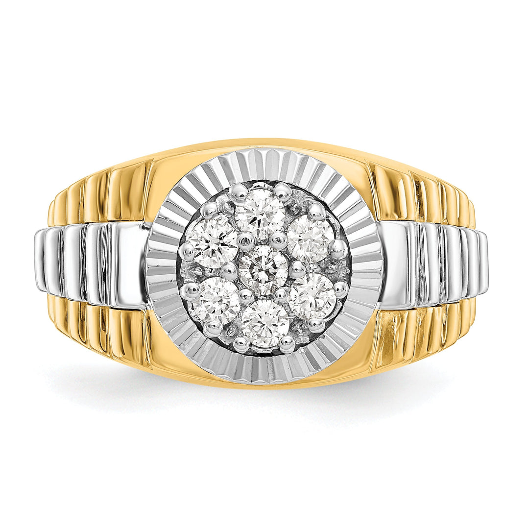 14k Two-tone Gold Casted Men's Diamond Ring