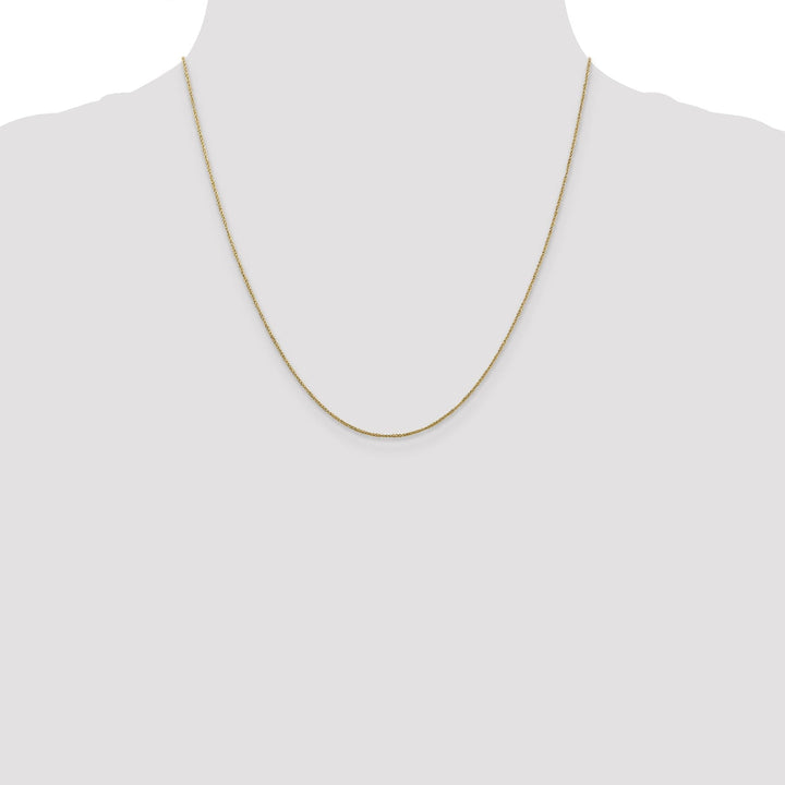 14k Yellow Gold 0.70mm Polished Ropa Chain