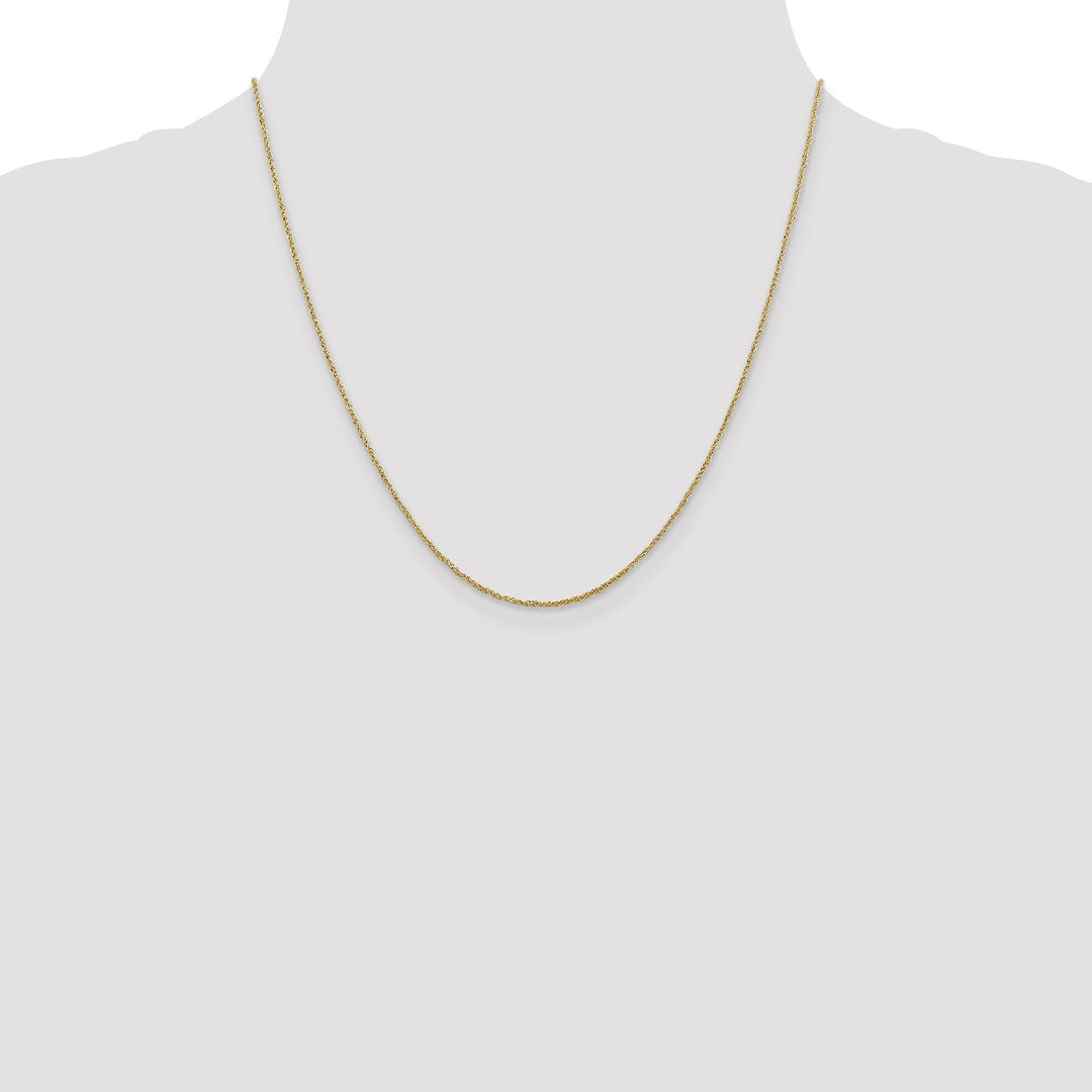 14k Yellow Gold 1.10mm Polished Ropa Chain
