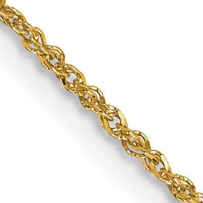 14k Yellow Gold 1.10mm Polished Ropa Chain at $ 85.99 only from Jewelryshopping.com