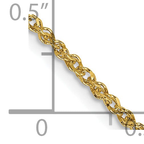 14k Yellow Gold 1.70mm Polished Ropa Chain