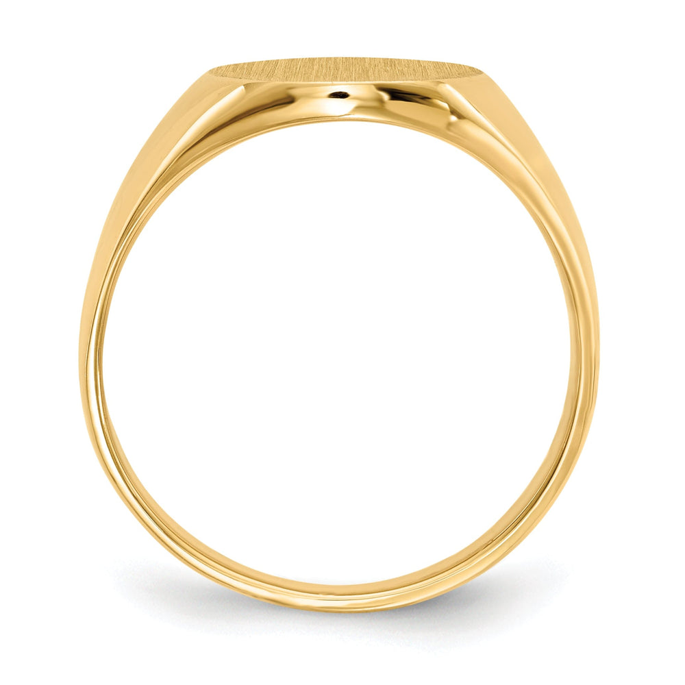 14k Yellow Gold Solid Men's Polished Signet Ring