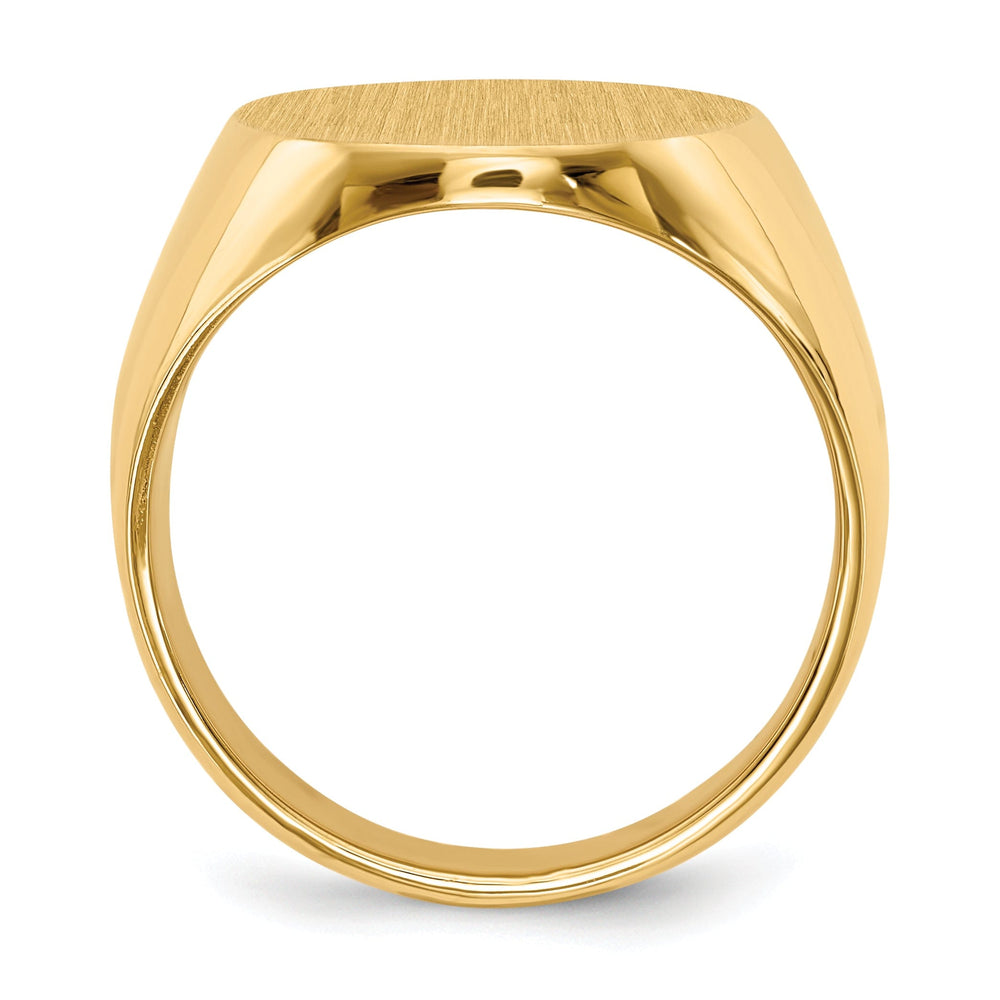 14k Yellow Gold Men's Polished Signet Ring