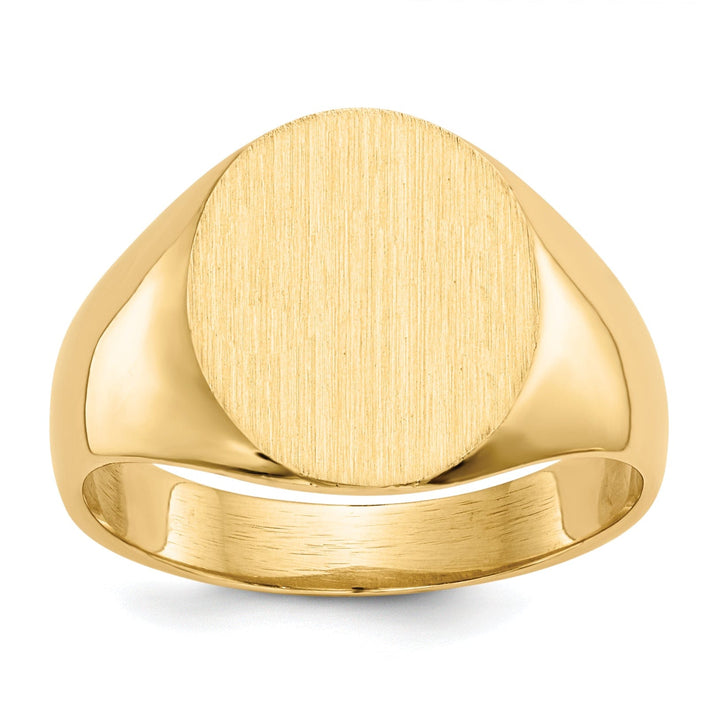 14k Yellow Gold Men's Polished Signet Ring