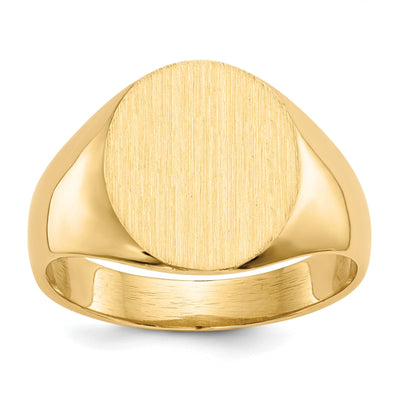 14k Yellow Gold Men's Polished Signet Ring at $ 464.72 only from Jewelryshopping.com
