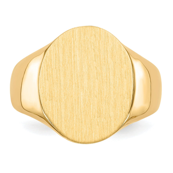 14k Yellow Gold Men's Polished Signet Ring