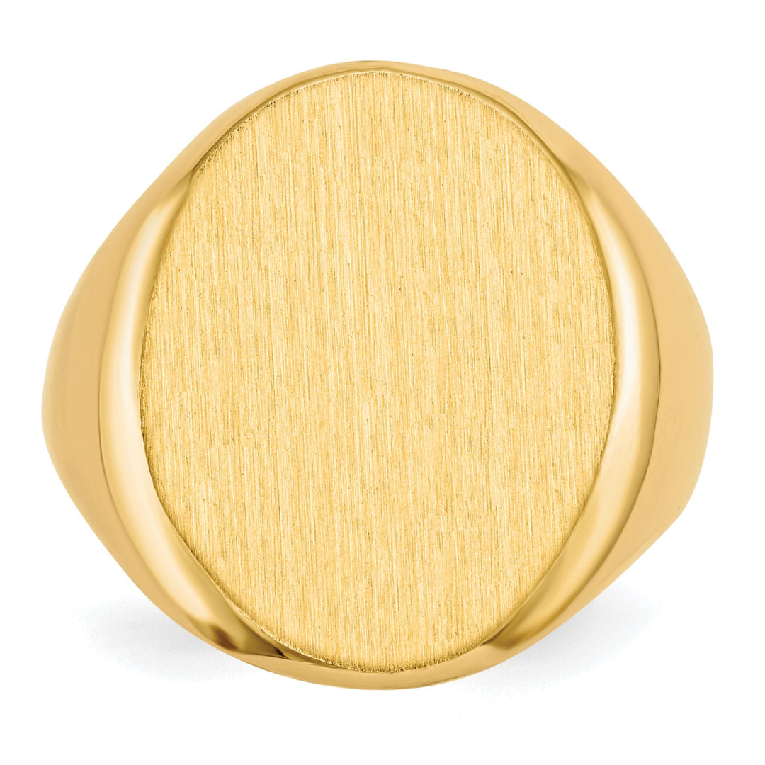 14k Yellow Gold Men's Polished Signet Ring