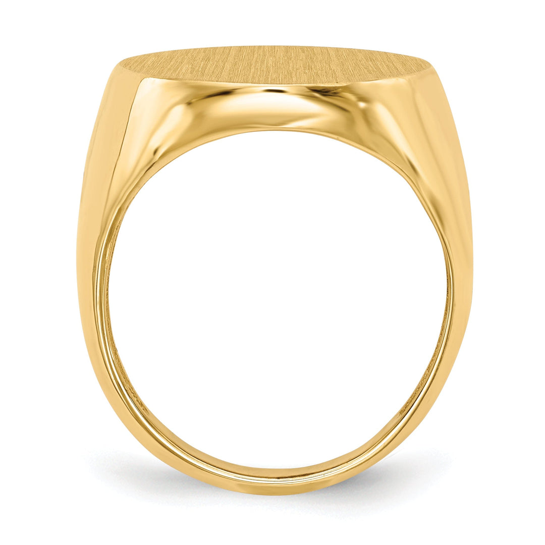 14k Yellow Gold Men's Polished Signet Ring