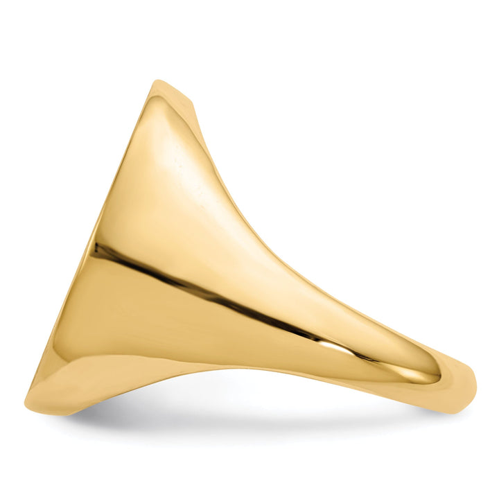 14k Yellow Gold Men's Polished Signet Ring