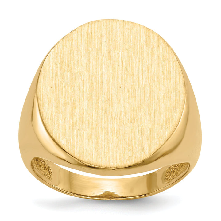 14k Yellow Gold Men's Polished Signet Ring