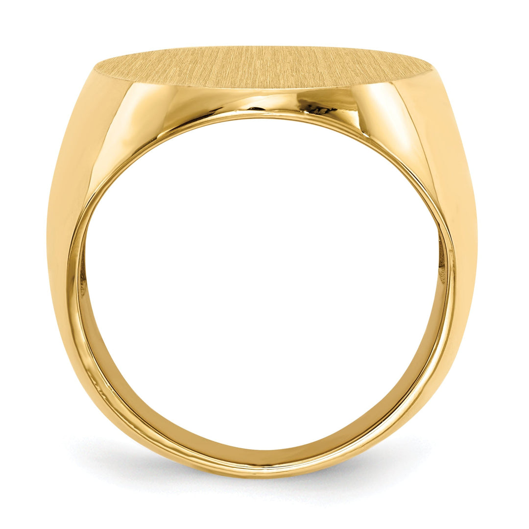 14k Yellow Gold Men's Polished Signet Ring