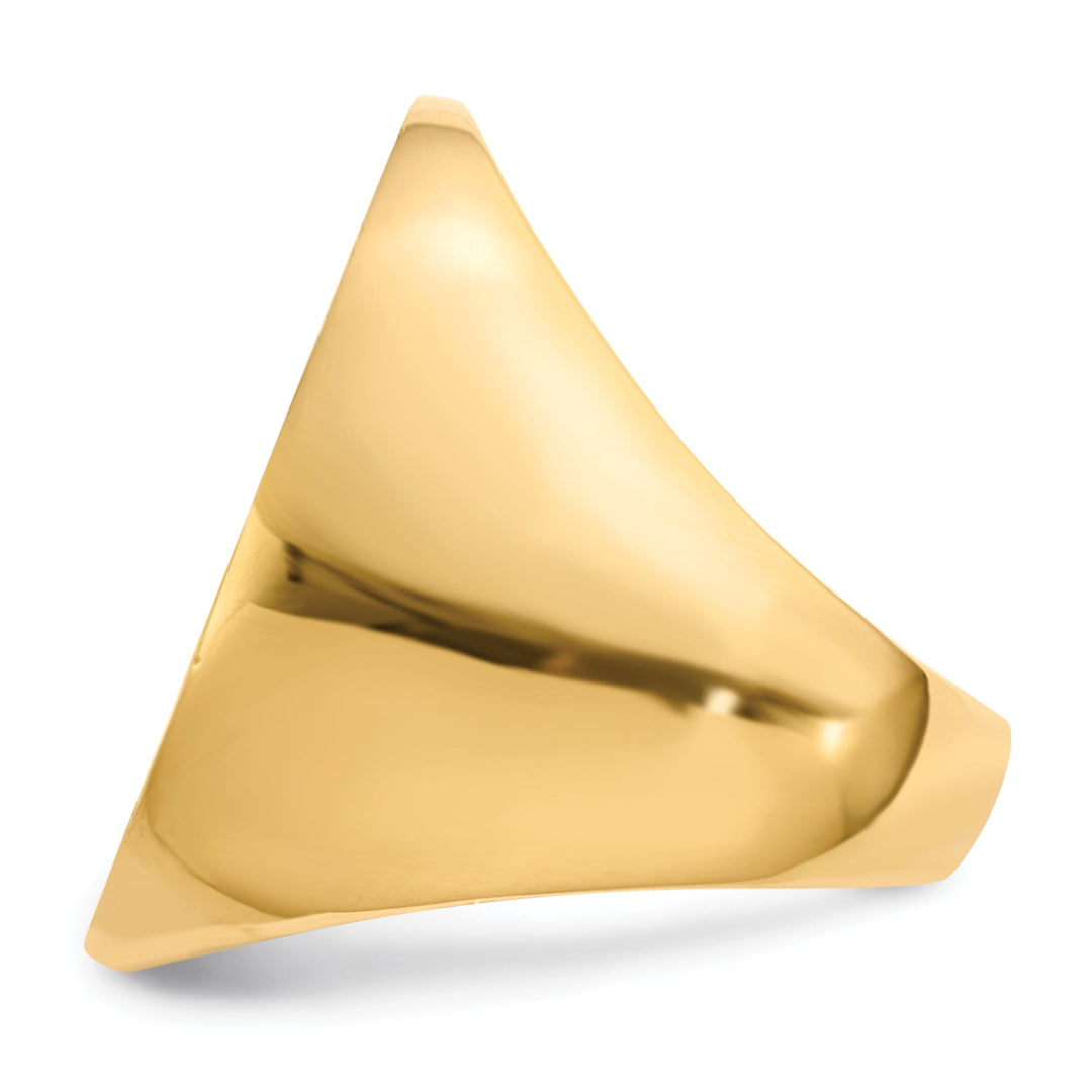 14k Yellow Gold Men's Polished Signet Ring