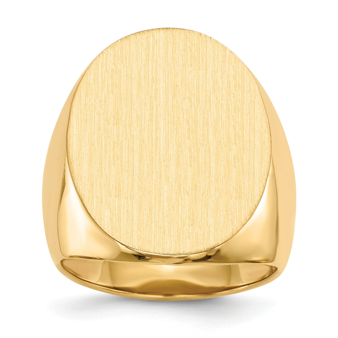 14k Yellow Gold Men's Polished Signet Ring