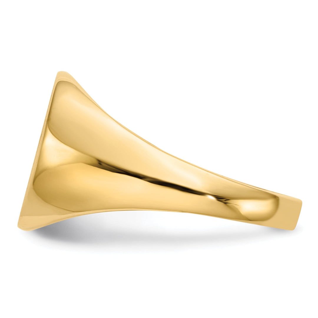 14k Yellow Gold Men's Polished Signet Ring