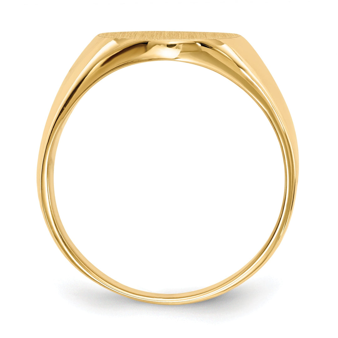 14k Yellow Gold Men's Polished Signet Ring