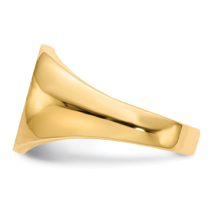 14k Yellow Gold Men's Polished Signet Ring