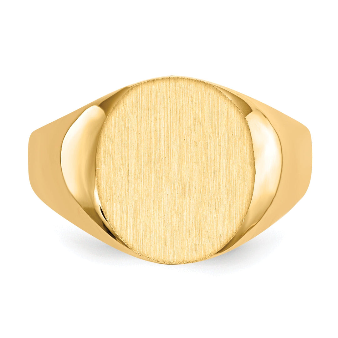 14k Yellow Gold Men's Polished Signet Ring