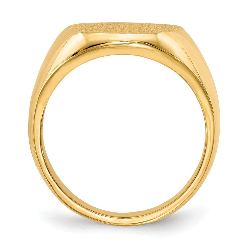 14k Yellow Gold Men's Polished Signet Ring