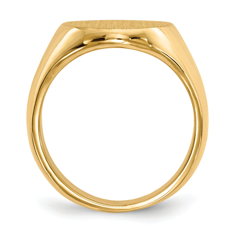 14k Yellow Gold Men's Polished Signet Ring