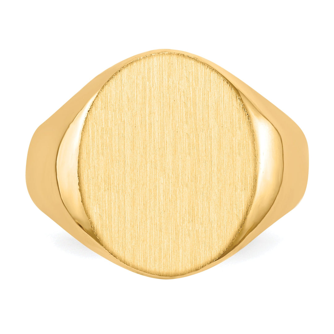 14k Yellow Gold Men's Polished Signet Ring