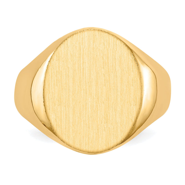 14k Yellow Gold Men's Polished Signet Ring