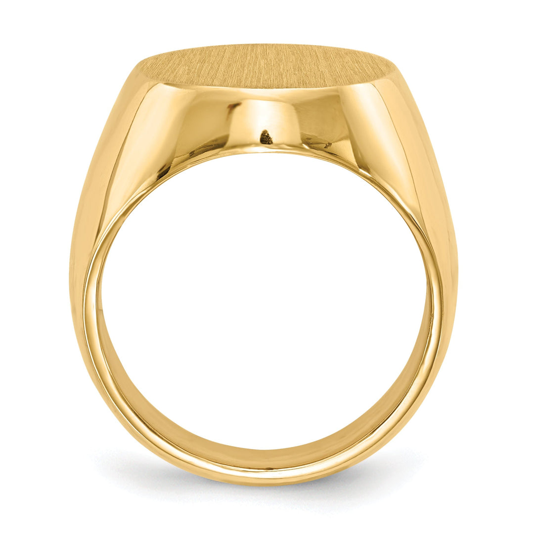 14k Yellow Gold Men's Polished Signet Ring