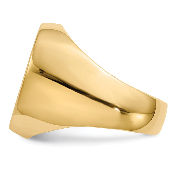 14k Yellow Gold Men's Polished Signet Ring