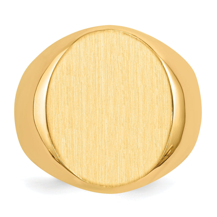 14k Yellow Gold Men's Polished Signet Ring