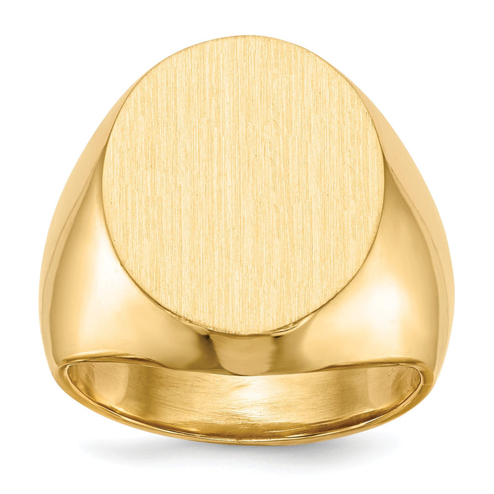 14k Yellow Gold Men's Polished Signet Ring