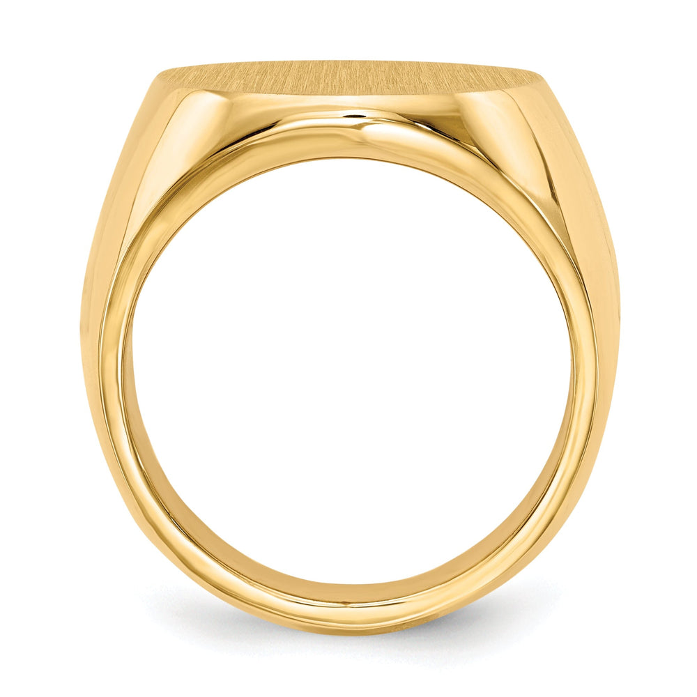 14k Yellow Gold Men's Polished Signet Ring