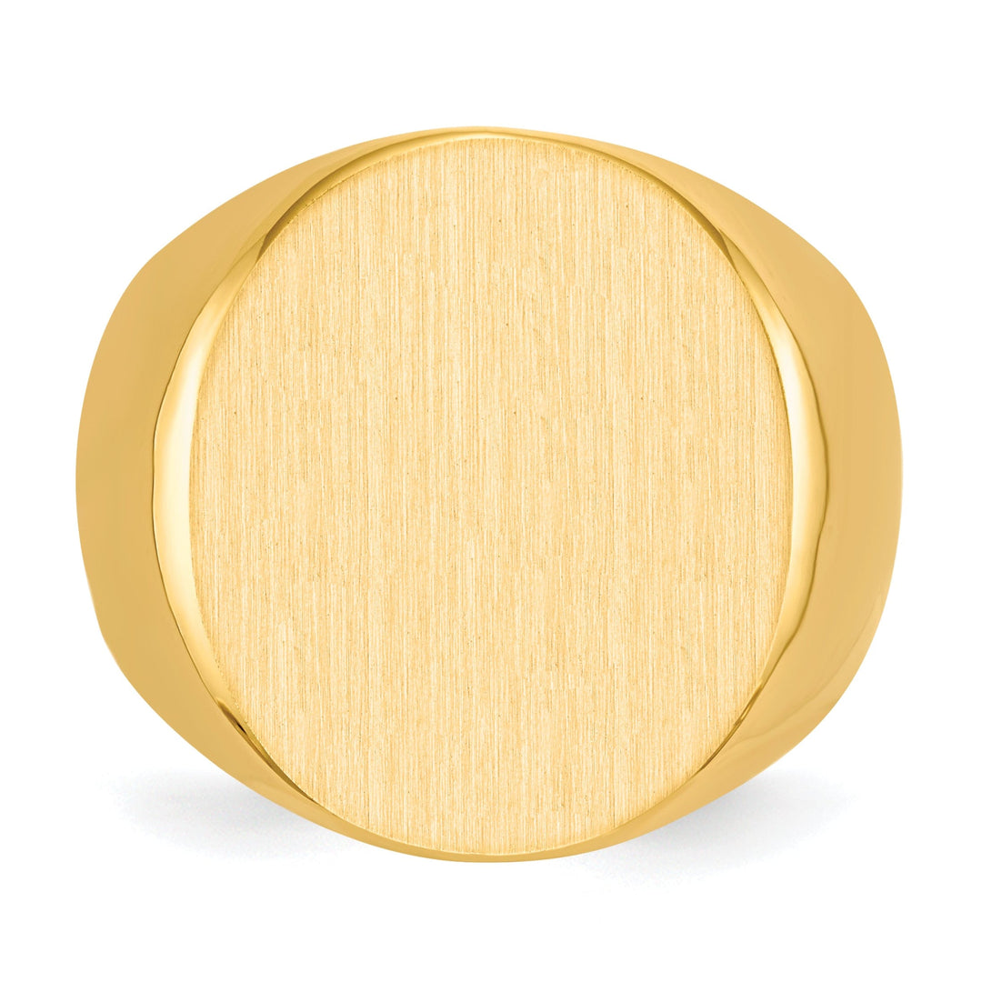 14k Yellow Gold Men's Polished Signet Ring