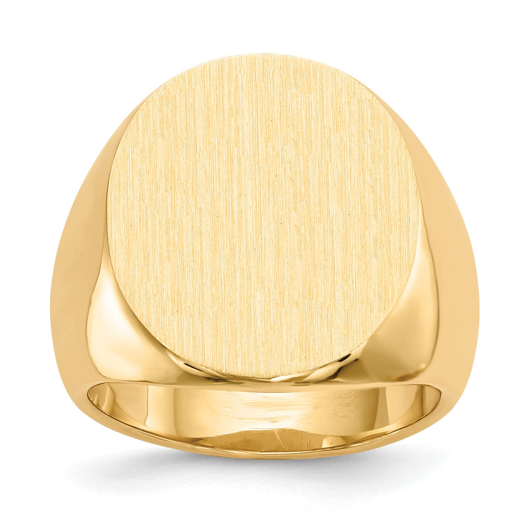 14k Yellow Gold Men's Polished Signet Ring