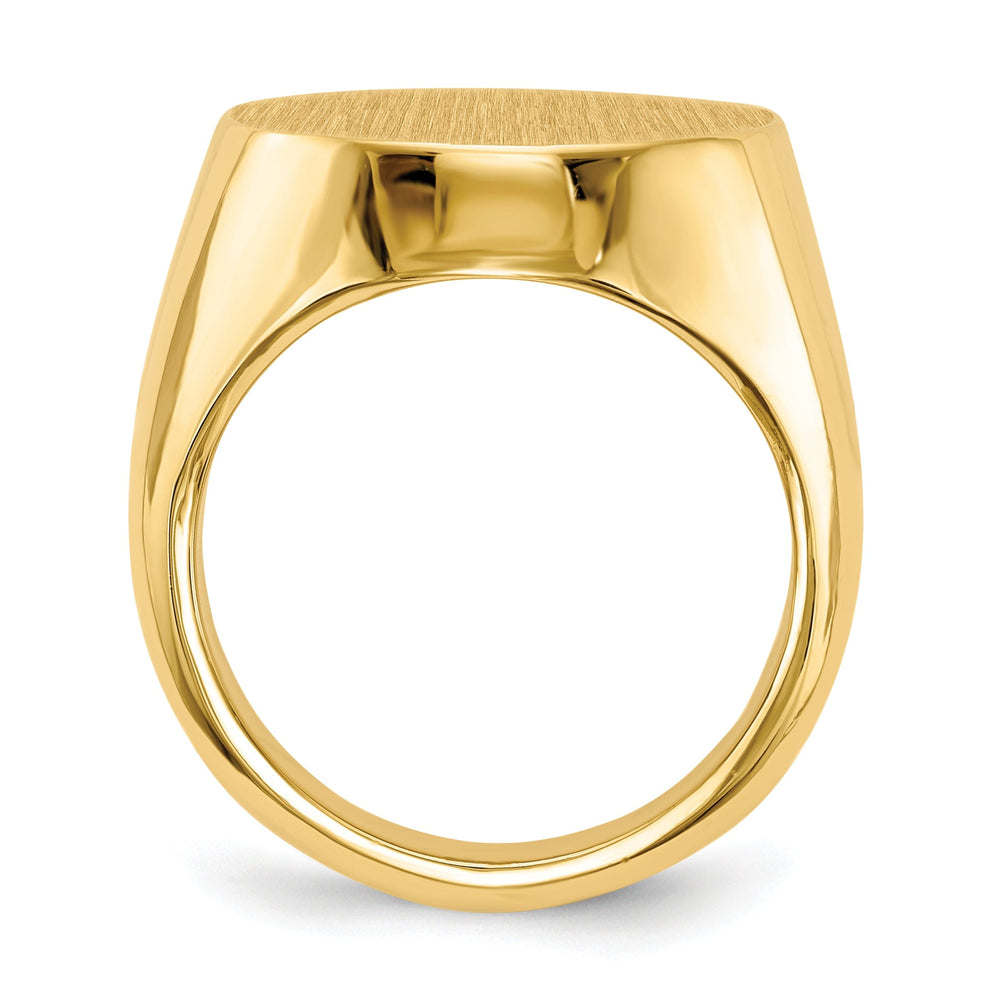 14k Yellow Gold Men's Polished Signet Ring