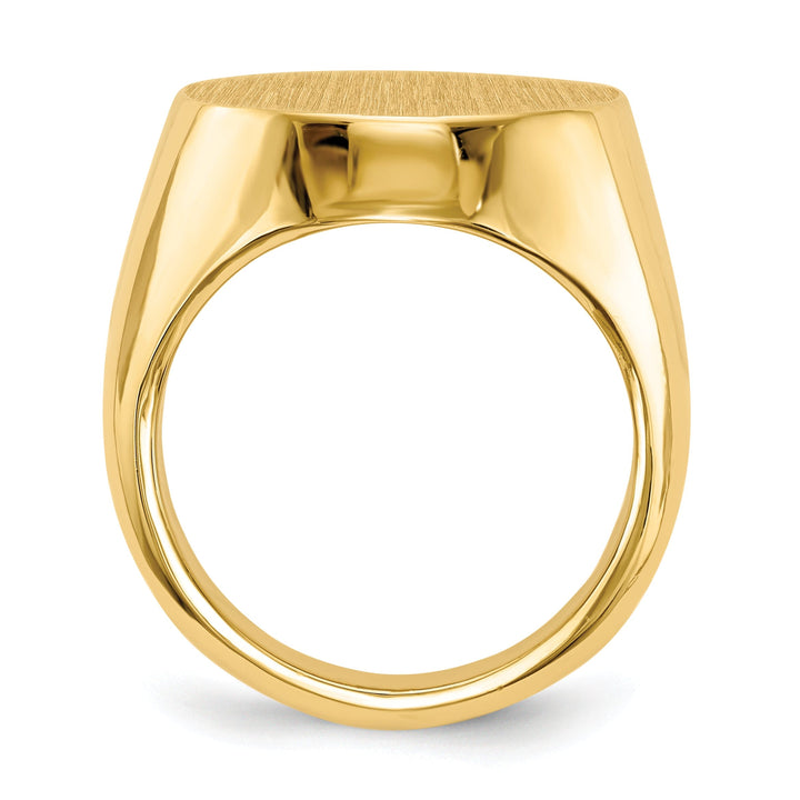 14k Yellow Gold Men's Polished Signet Ring