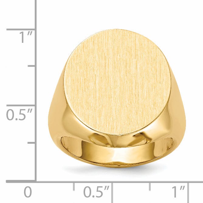 14k Yellow Gold Men's Polished Signet Ring