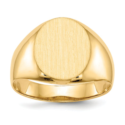 14k Yellow Gold Men's Polished Signet Ring at $ 464.87 only from Jewelryshopping.com