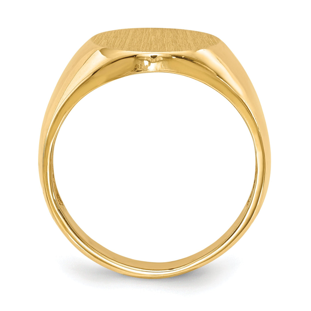 14k Yellow Gold Men's Polished Signet Ring