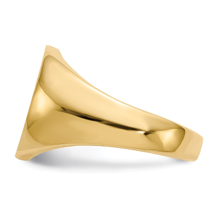 14k Yellow Gold Men's Polished Signet Ring