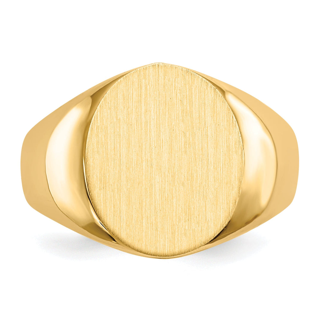 14k Yellow Gold Men's Polished Signet Ring